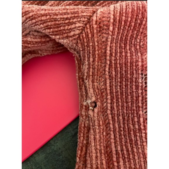 Vintage CLIO Sweater Distressed Mauve pink Sz M - Picture 7 of 7